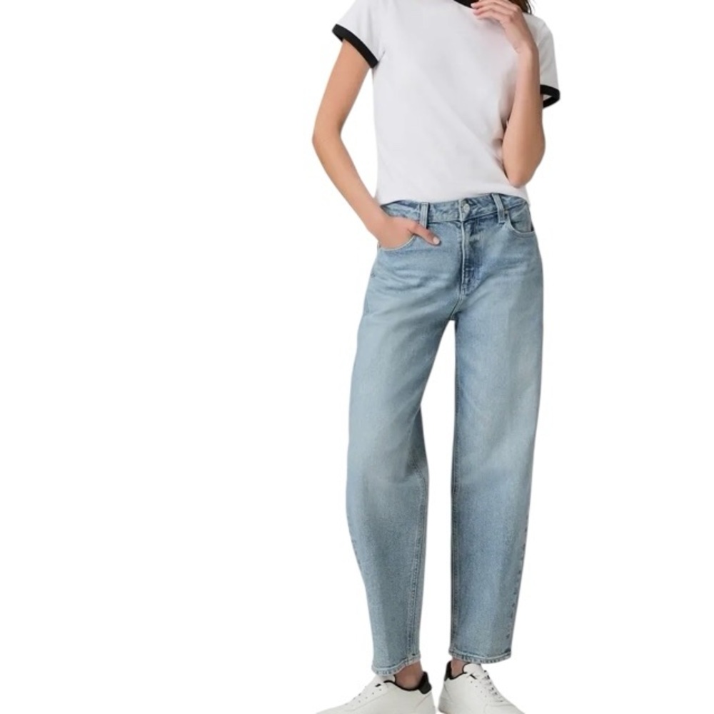 PAIGE Light Blue Boyfriend Jeans